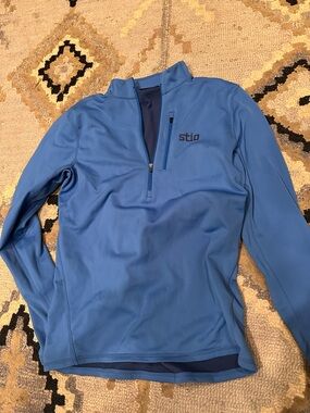 Stio Blue Men's small Quarter-Zip Pullover base layer